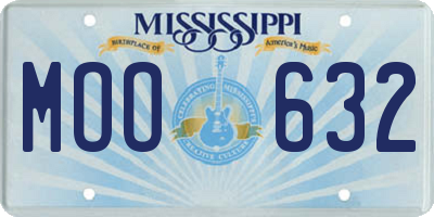 MS license plate MOO632