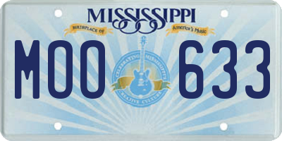 MS license plate MOO633