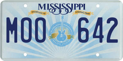 MS license plate MOO642