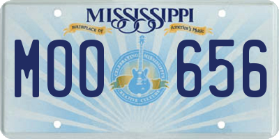 MS license plate MOO656