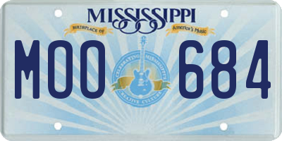 MS license plate MOO684
