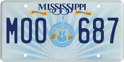 MS license plate MOO687