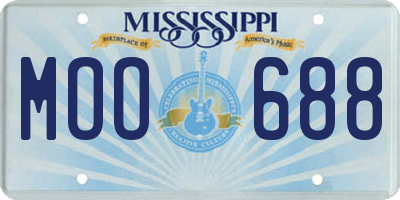 MS license plate MOO688