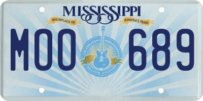 MS license plate MOO689