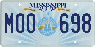 MS license plate MOO698