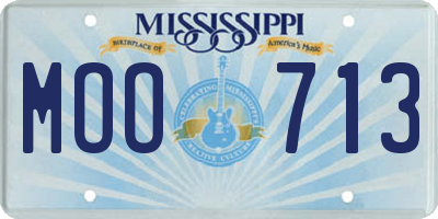 MS license plate MOO713