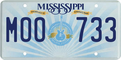 MS license plate MOO733
