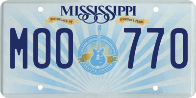 MS license plate MOO770