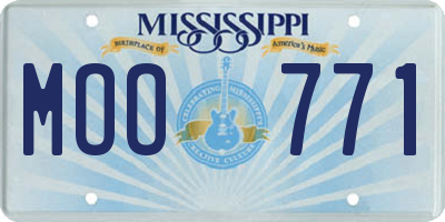MS license plate MOO771