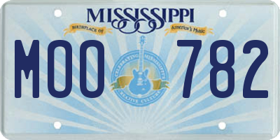 MS license plate MOO782