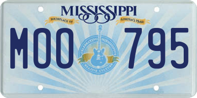 MS license plate MOO795