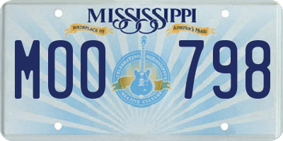 MS license plate MOO798