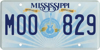 MS license plate MOO829