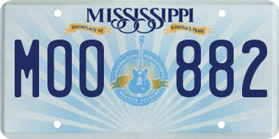 MS license plate MOO882