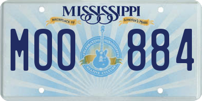 MS license plate MOO884
