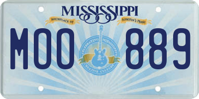 MS license plate MOO889