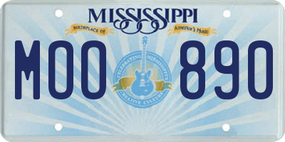 MS license plate MOO890