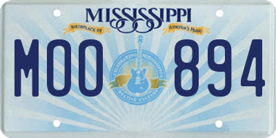 MS license plate MOO894