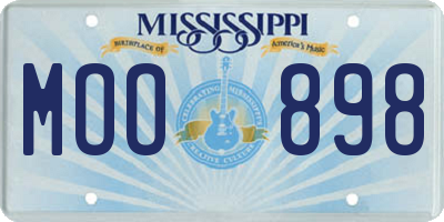 MS license plate MOO898