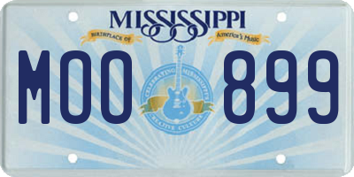 MS license plate MOO899
