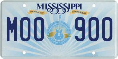 MS license plate MOO900