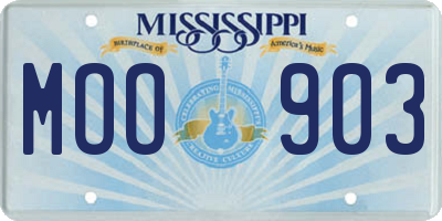 MS license plate MOO903