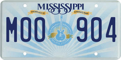 MS license plate MOO904