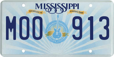 MS license plate MOO913