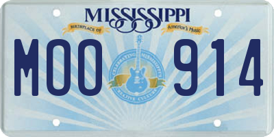 MS license plate MOO914