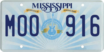 MS license plate MOO916
