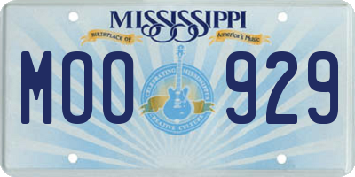 MS license plate MOO929
