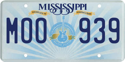 MS license plate MOO939