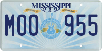 MS license plate MOO955