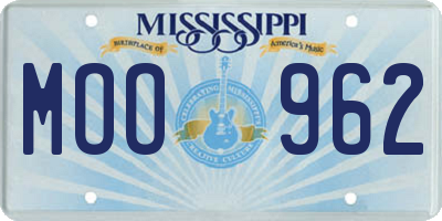 MS license plate MOO962