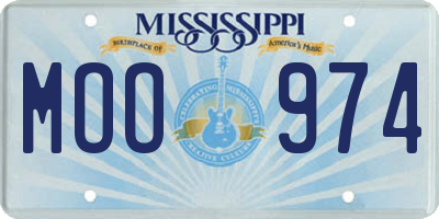 MS license plate MOO974