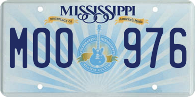 MS license plate MOO976