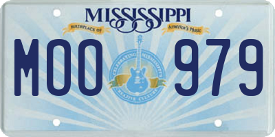 MS license plate MOO979