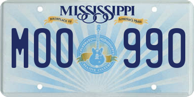 MS license plate MOO990
