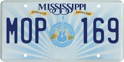 MS license plate MOP169