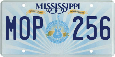 MS license plate MOP256