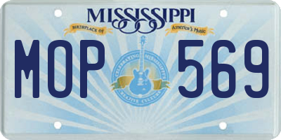 MS license plate MOP569