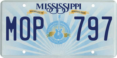 MS license plate MOP797