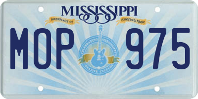 MS license plate MOP975