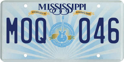 MS license plate MOQ046