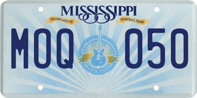 MS license plate MOQ050