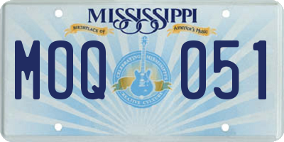 MS license plate MOQ051