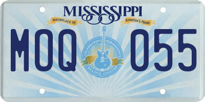 MS license plate MOQ055