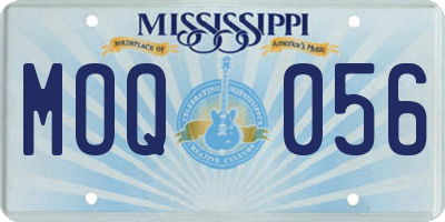 MS license plate MOQ056