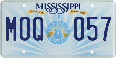 MS license plate MOQ057