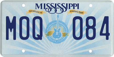 MS license plate MOQ084